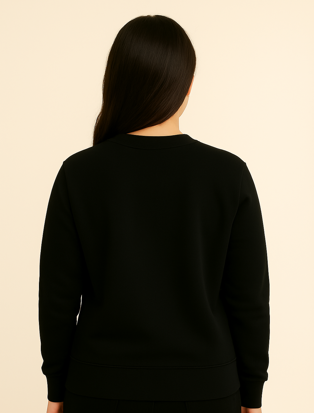 DTF Printed black sweatshirt