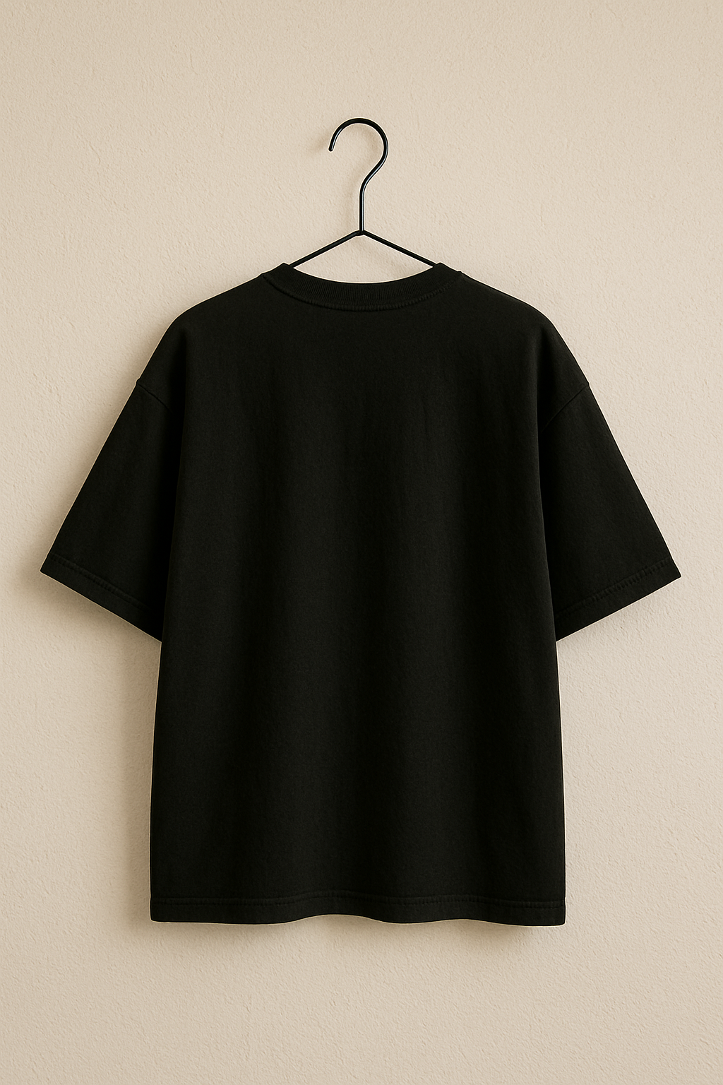 Black oversized DTF-printed t-shirt