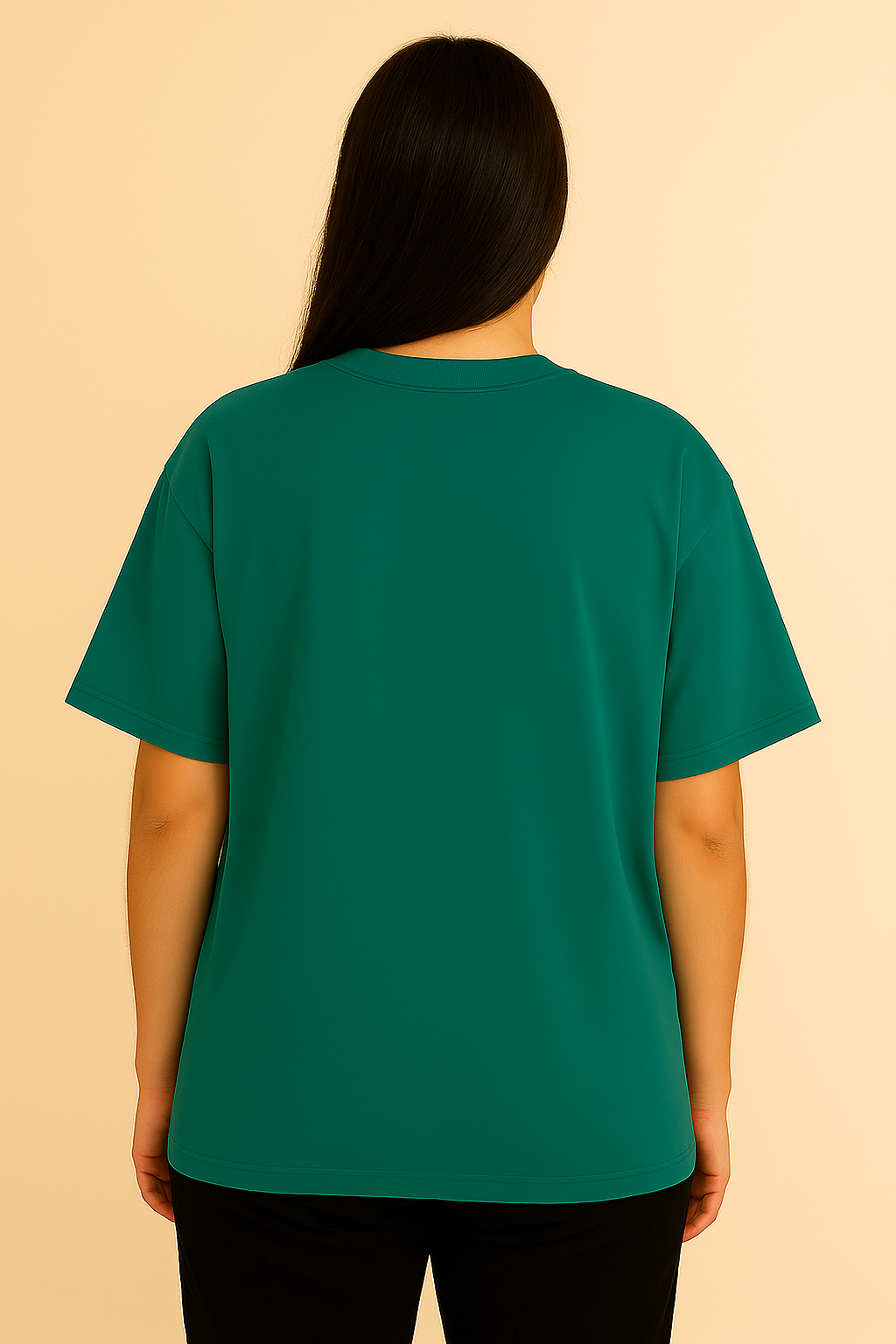 DTF Printed Oversized Crystal Teal T-Shirt