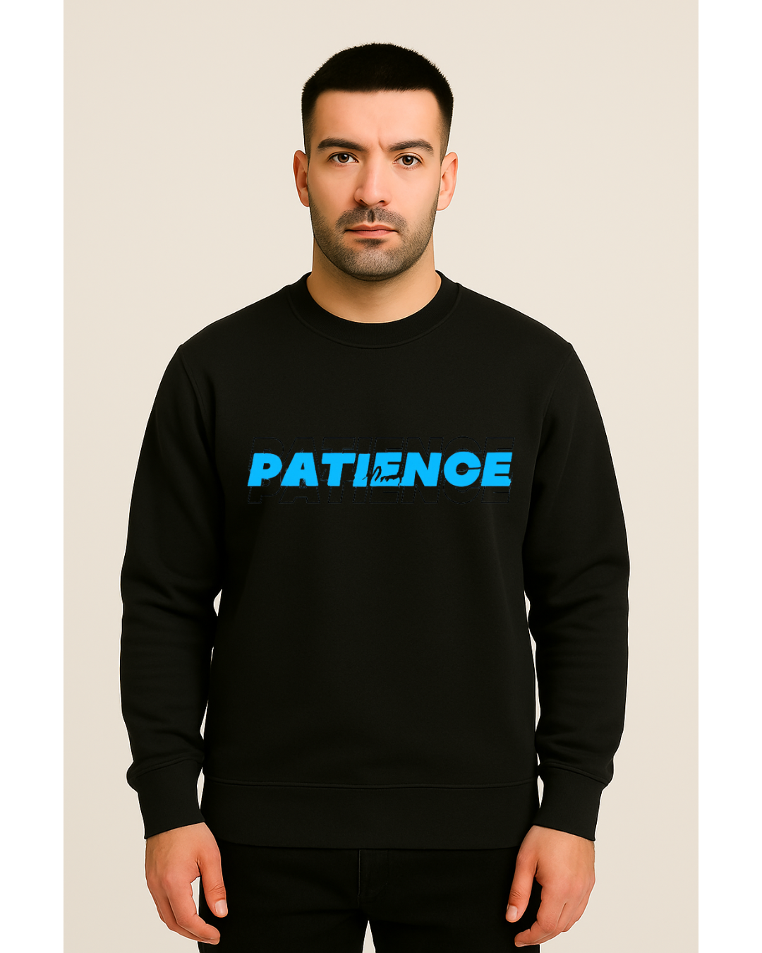 DTF Printed black sweatshirt