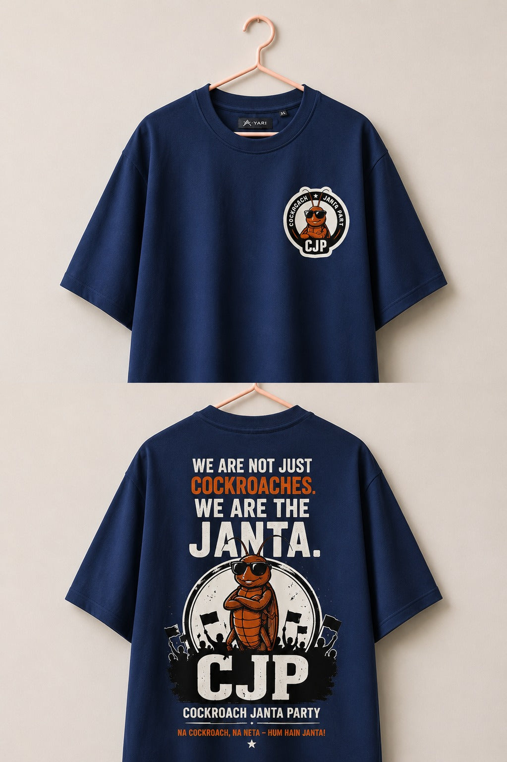 CJP Loos fit Graphic T-Shirt – Navy Blue
