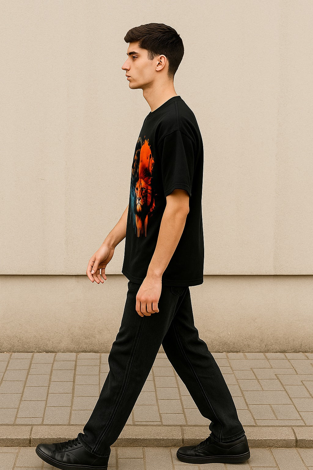 Black oversized T-shirt
