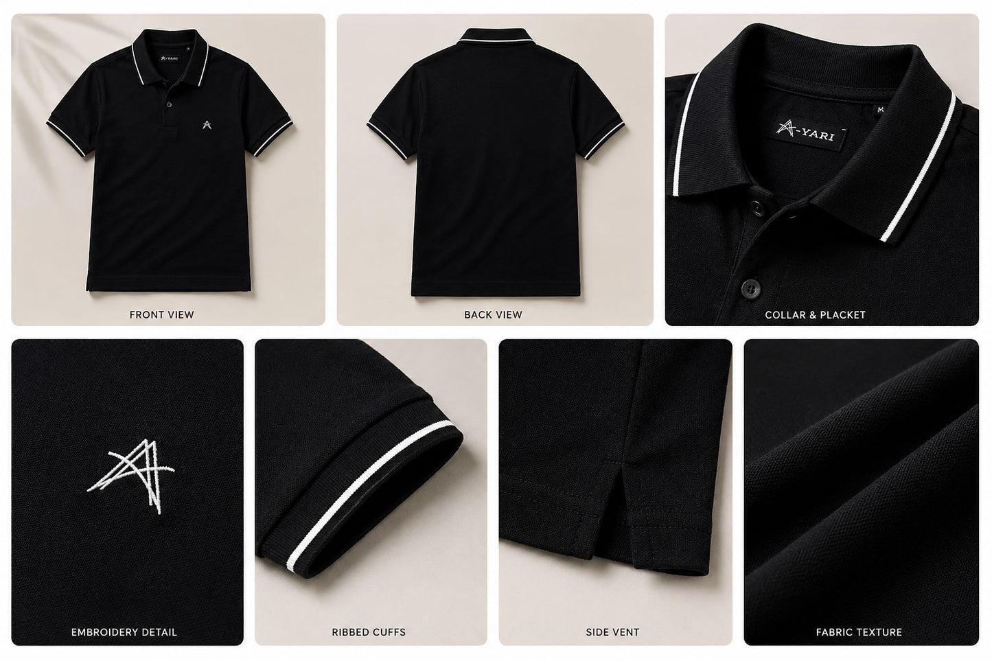 Classic Premium Polo T-Shirt – Black