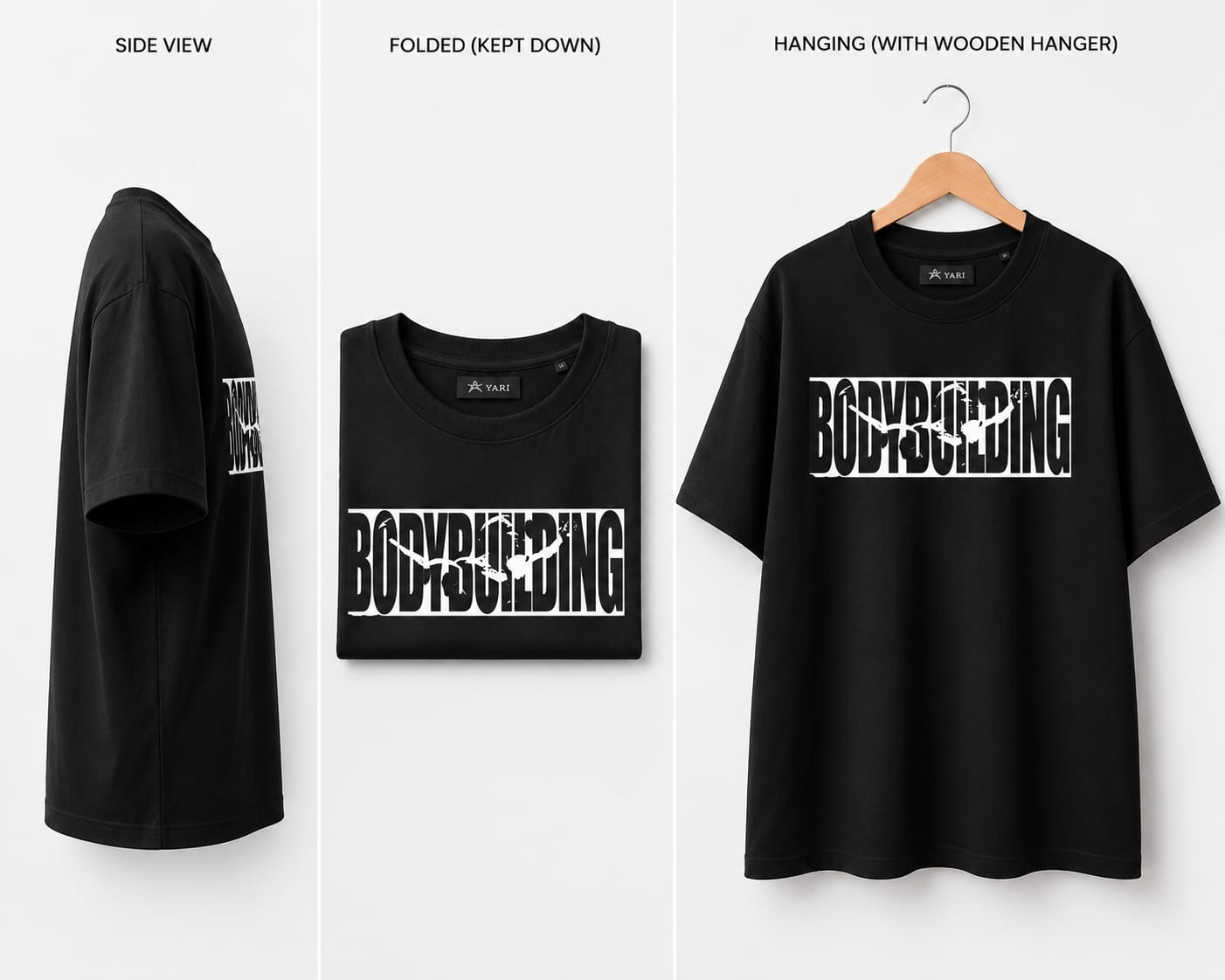 Bodybuilding Loos Fit T-Shirt – Black Edition