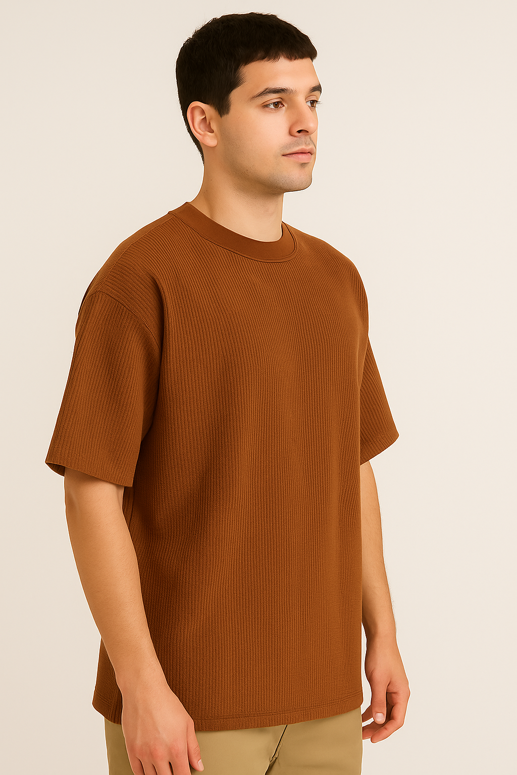 Waffle Oversized Coffee T-Shirt