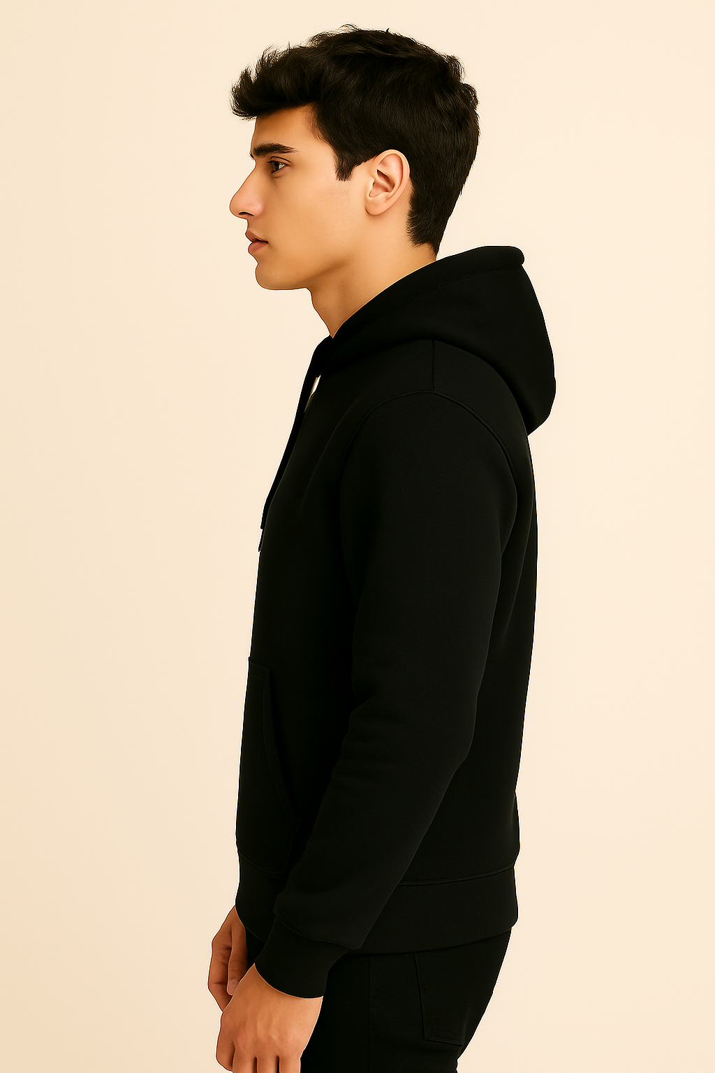 Regular Fit Hoodie Black