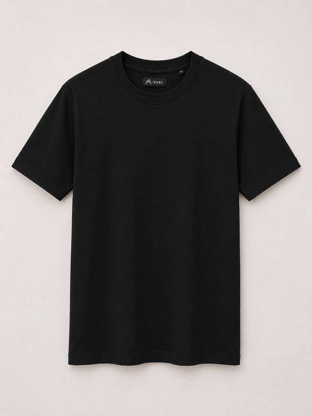 Regular Fit Cotton T-Shirt-Black