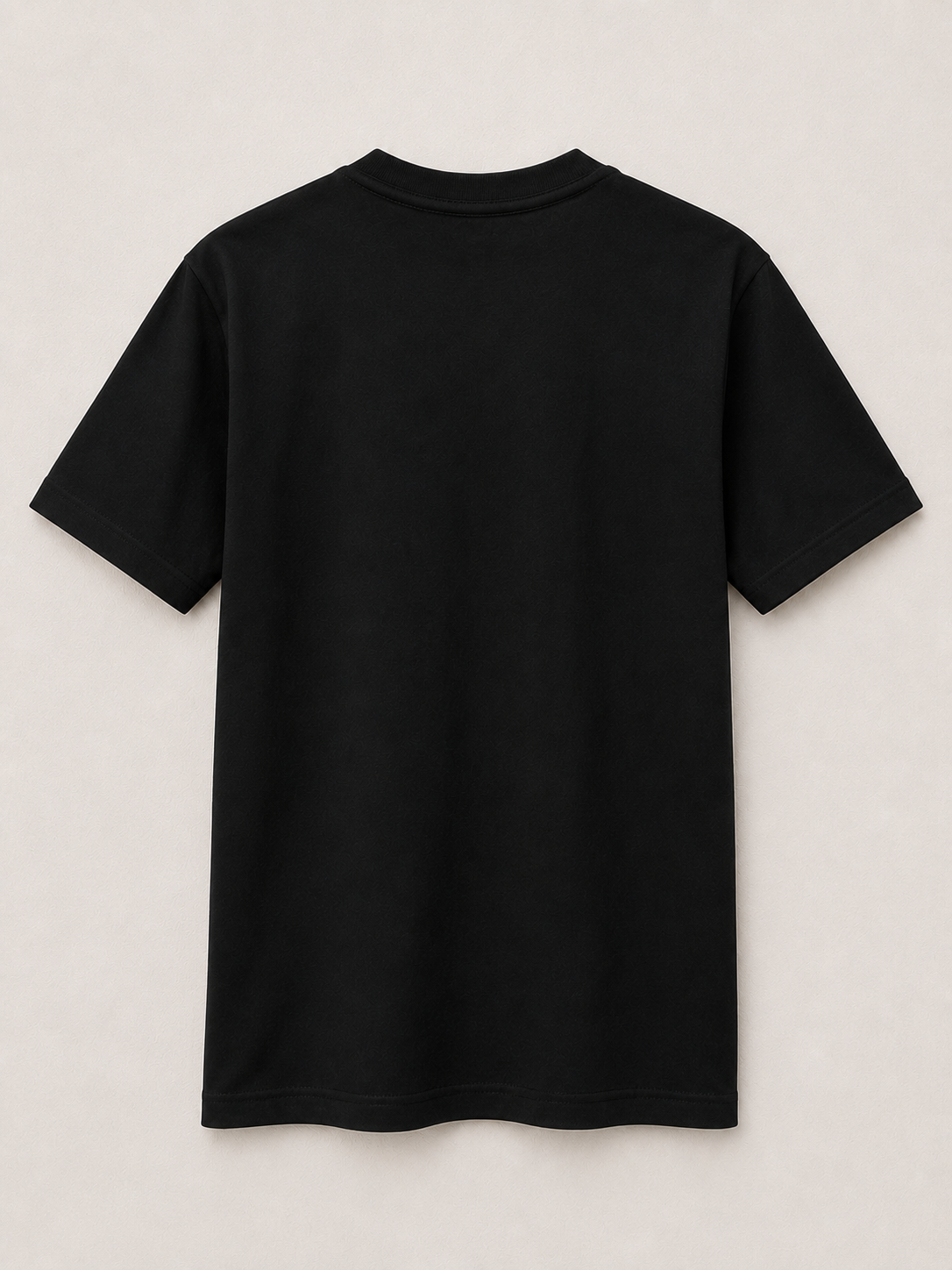 Regular Fit Cotton T-Shirt-Black