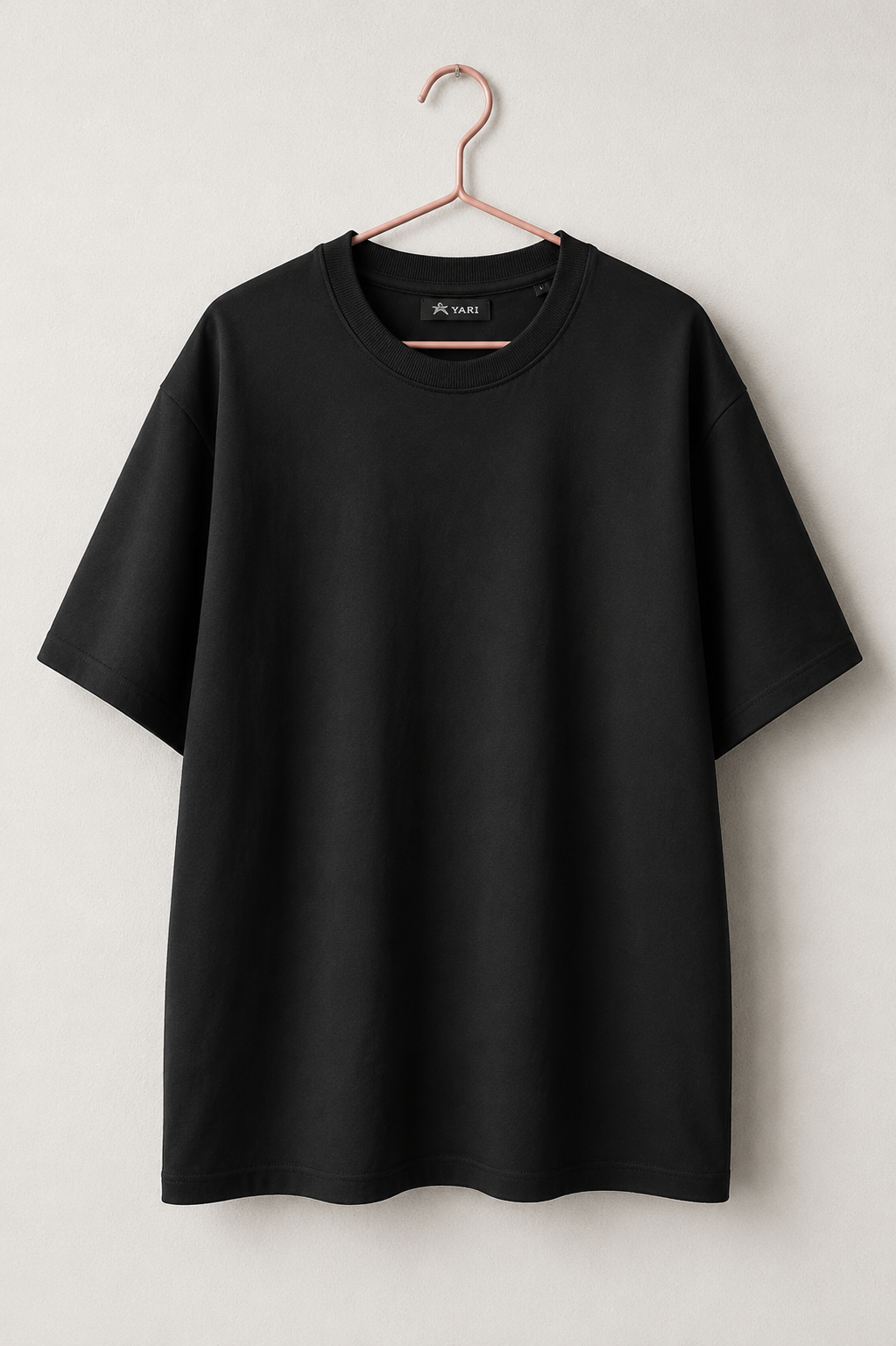 Loose Fit Cotton T-Shirt Black