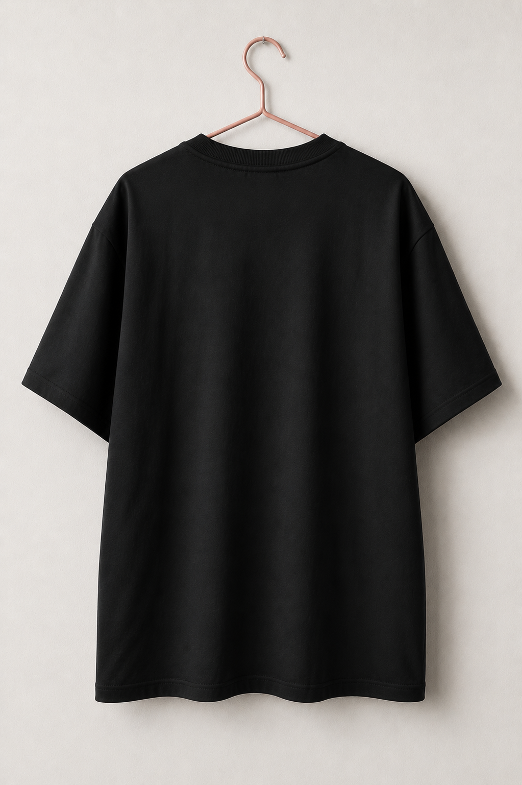 Loose Fit Cotton T-Shirt Black