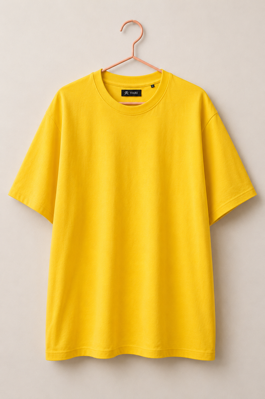 Loose Fit Cotton T-Shirt Sunshine Yellow