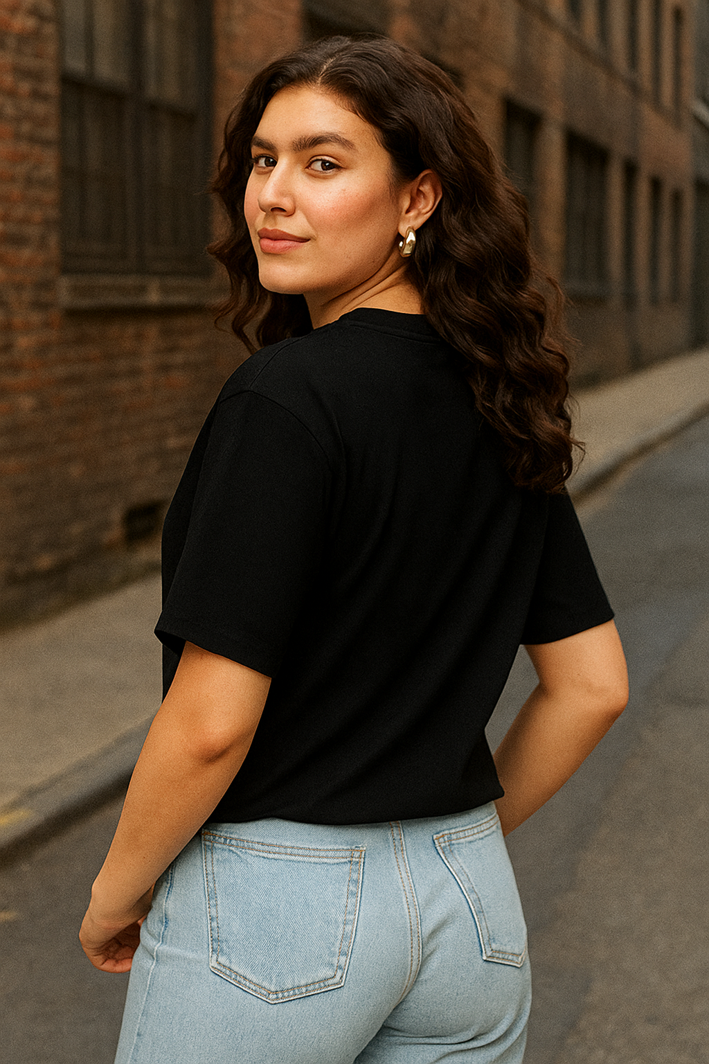 Black oversized T-shirt