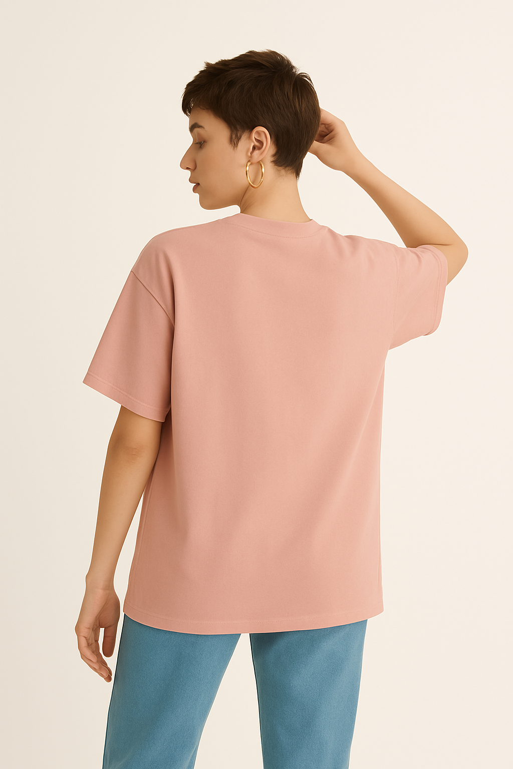 oversized pastel pink t-shirt