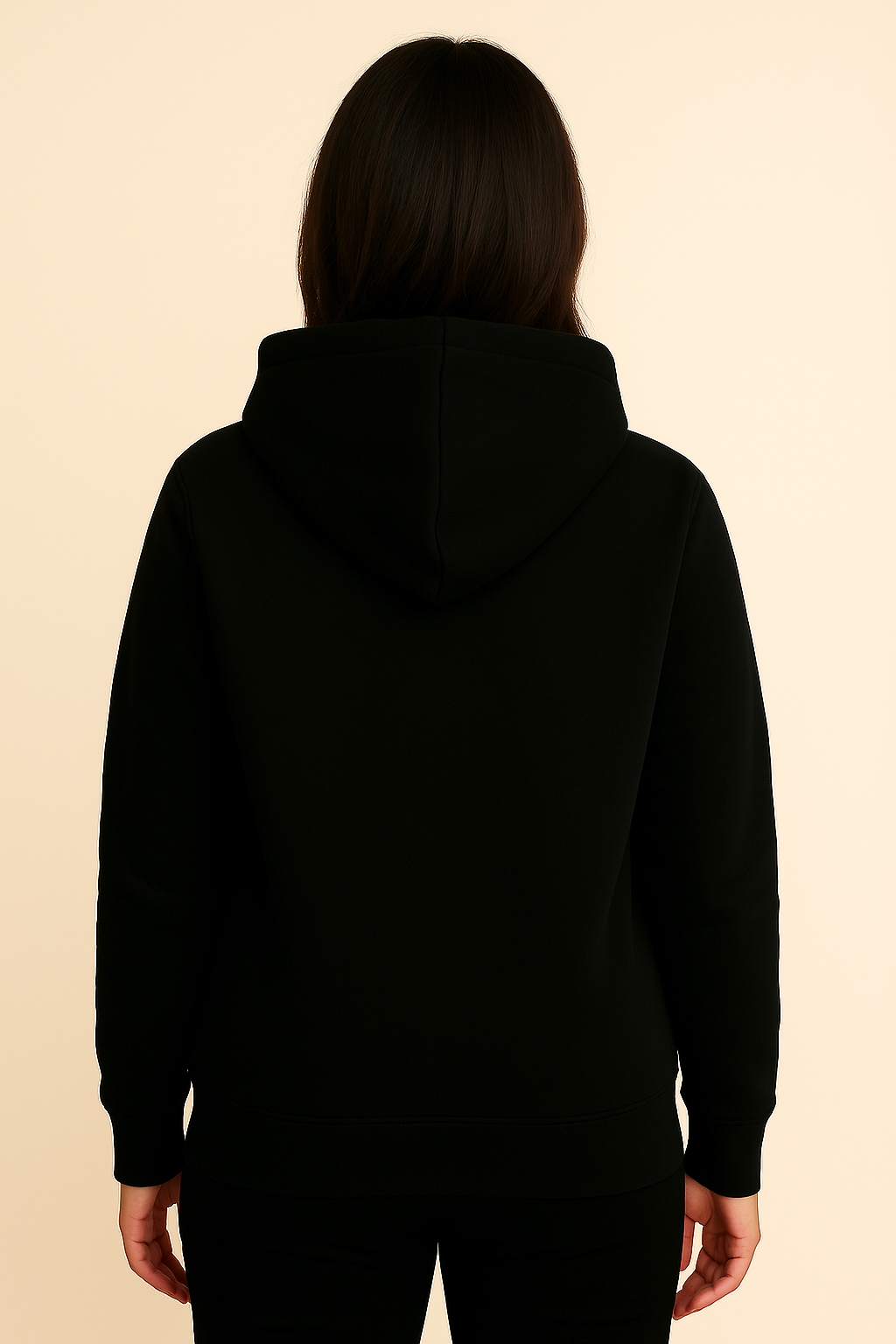 DTF printed  Black Hoodie