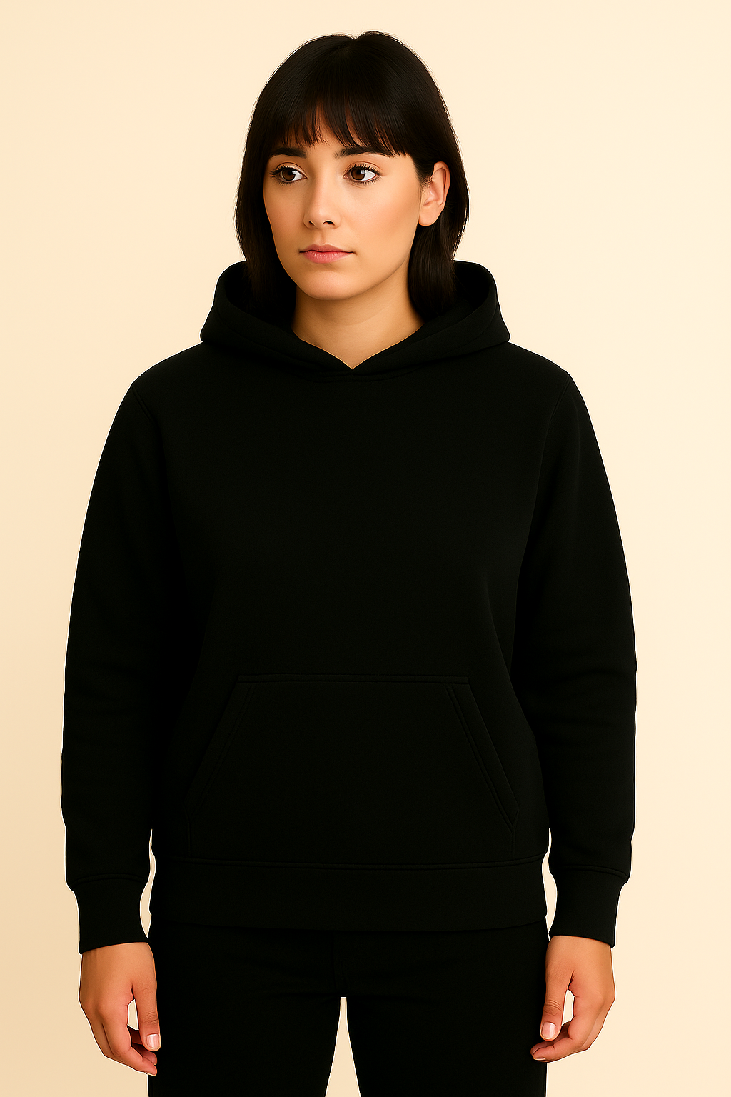 Regular Fit Hoodie Black