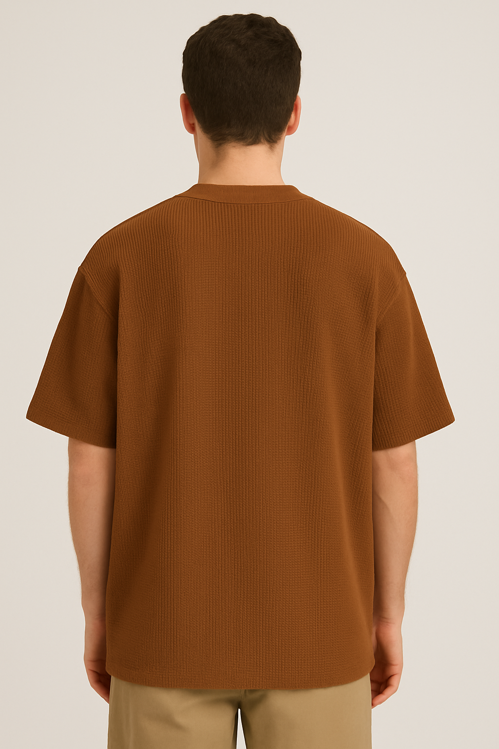 Waffle Oversized Coffee T-Shirt