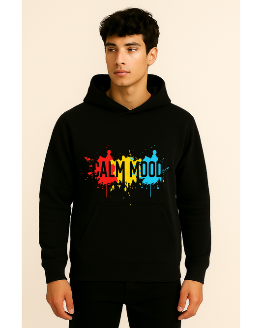 DTF printed  Black Hoodie