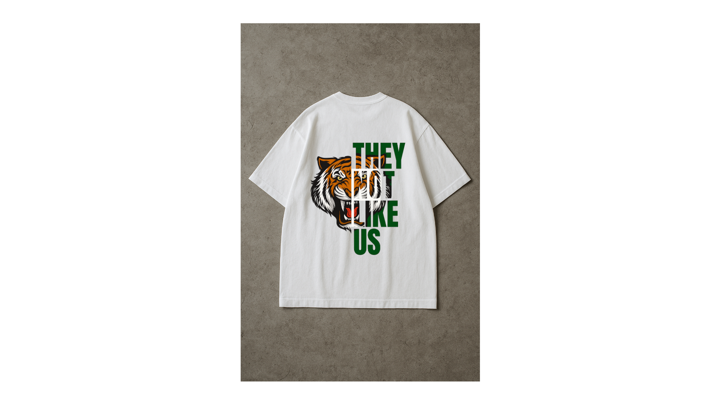 DTF Printed  White T-Shirt