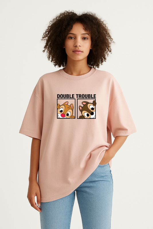 oversized pastel pink t-shirt