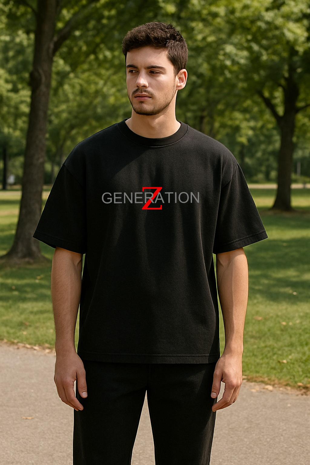Men’s Oversized Black T-Shirt