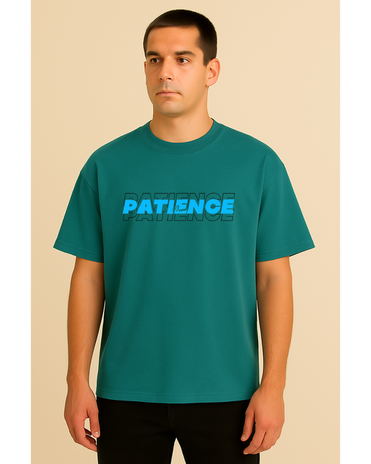 DTF Printed Oversized Crystal Teal T-Shirt