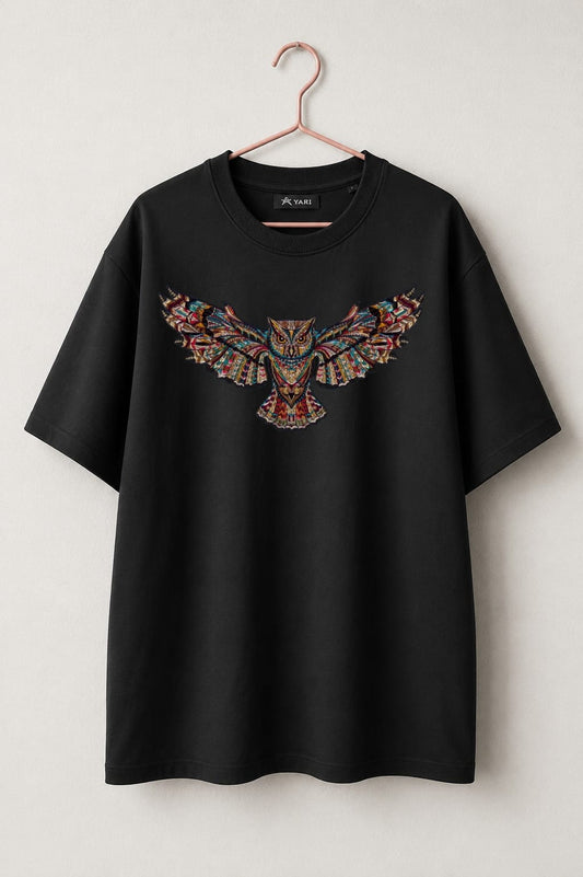 Loose Fit Cotton T-Shirt Black