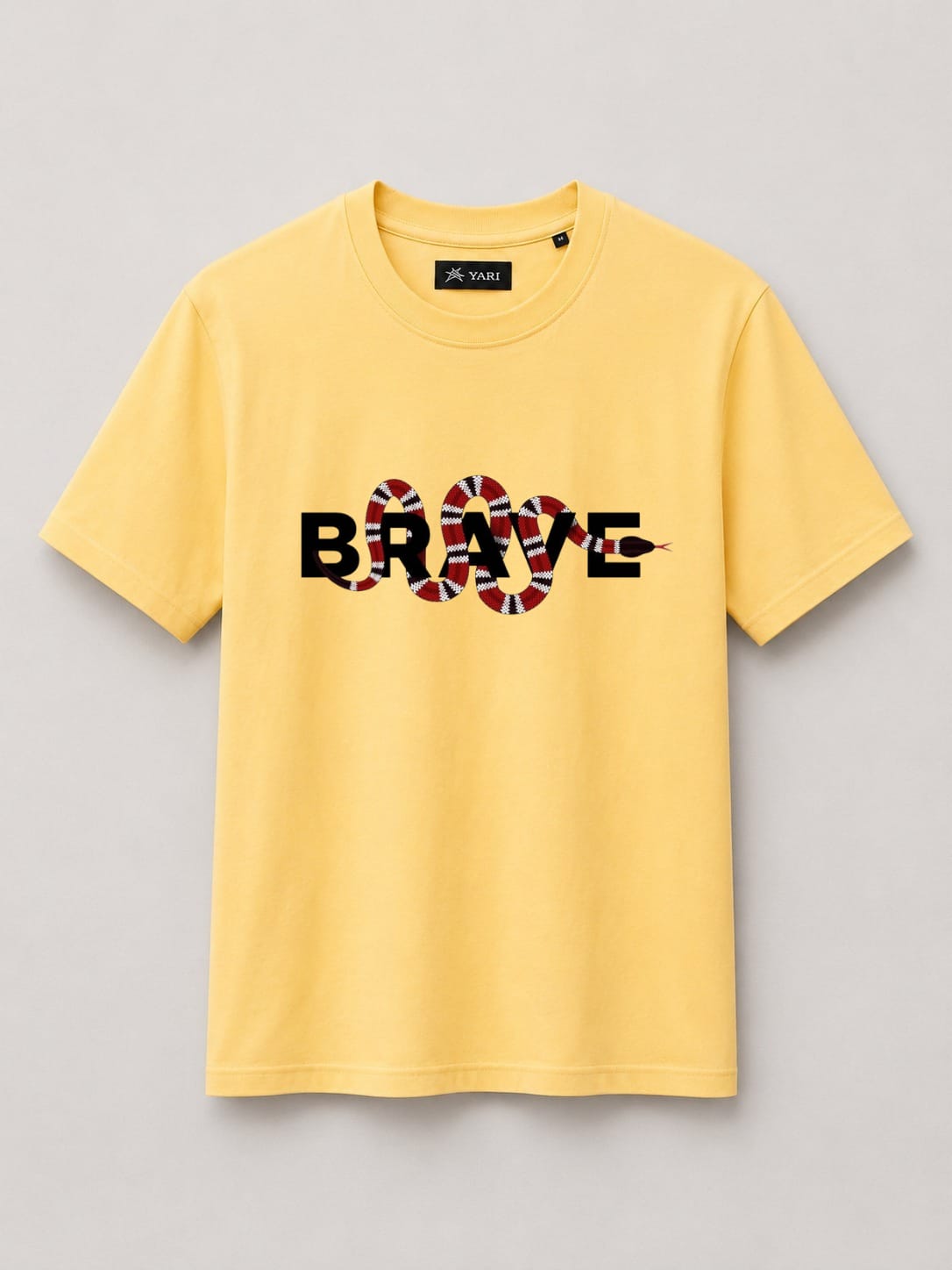 Regular fit Graphic Print T-Shirt Yellow