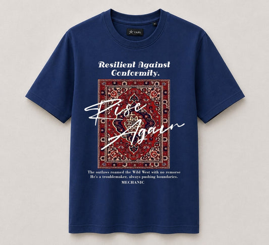 Regular fit Graphic Print T-Shirt Navy blue