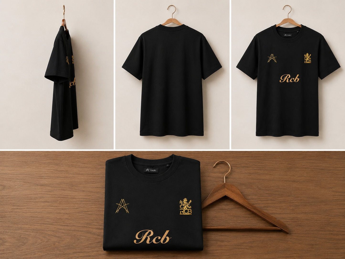 A-Yari RCB Minimal Loos Fit T-Shirt – Black Edition