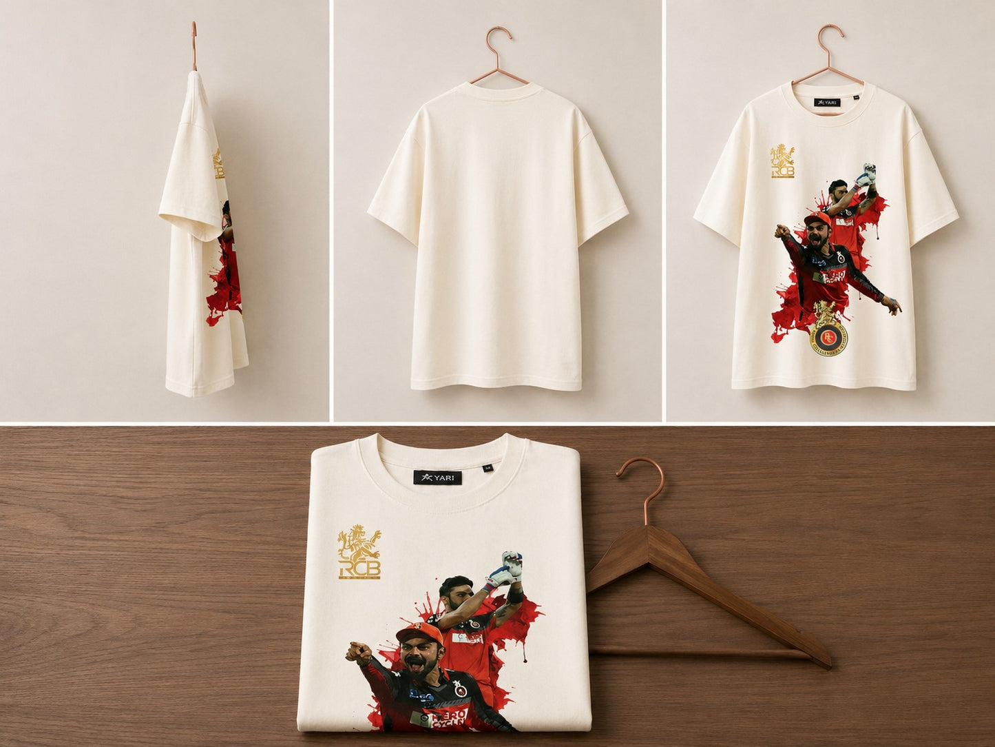A-YARI RCB  Loose Fit off white T-Shirt