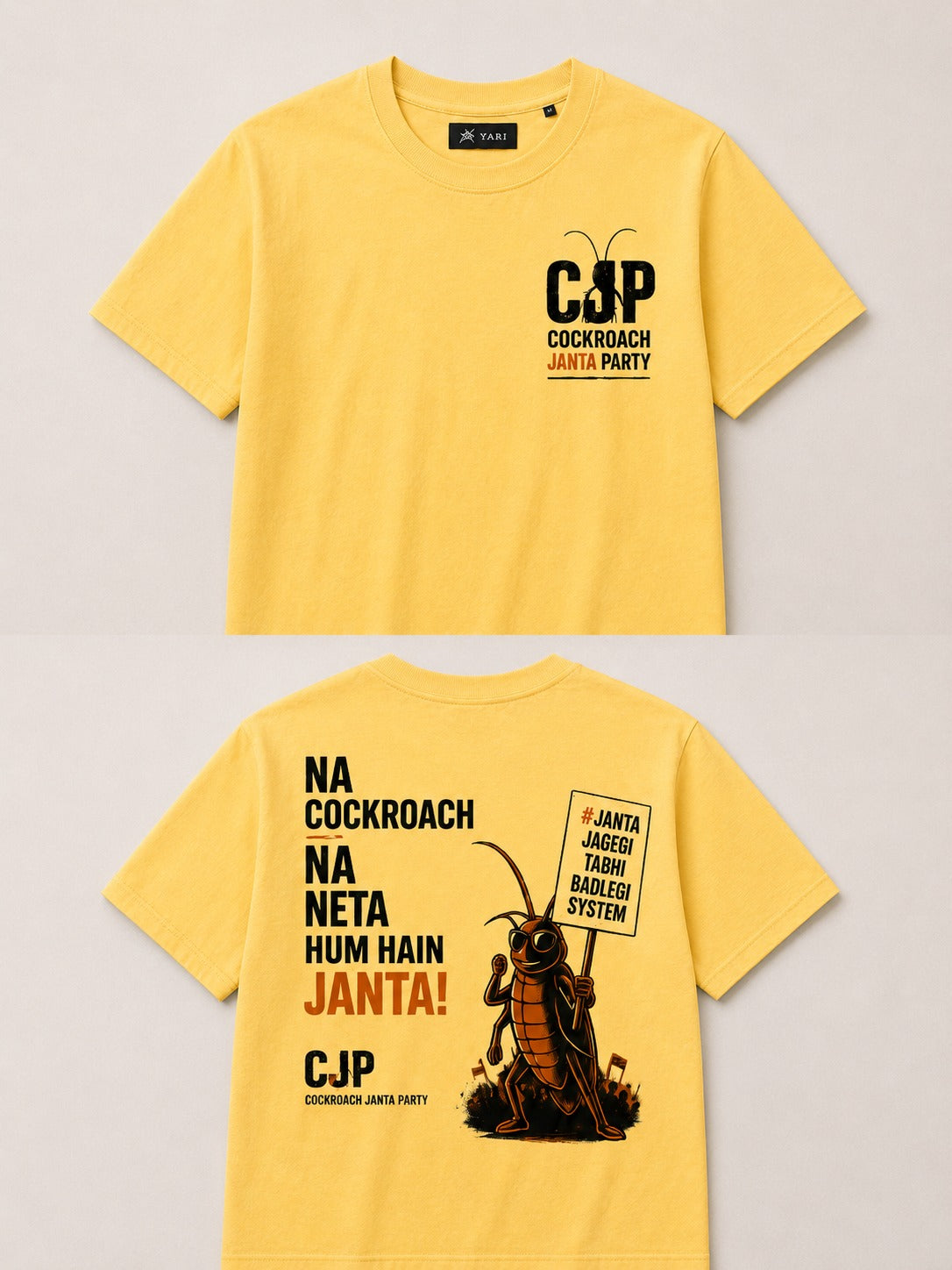 CJP Loos fitGraphic Tee – “Cockroach Janta Party”