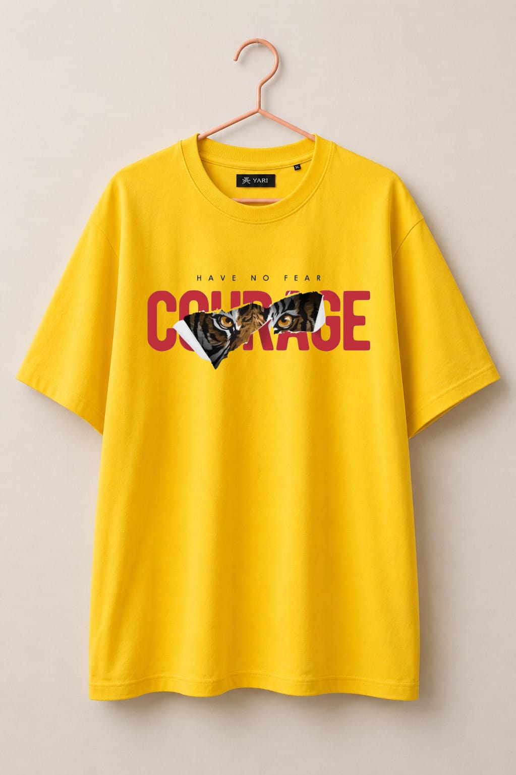 Courage Tiger Graphic  Loos fit  T-Shirt