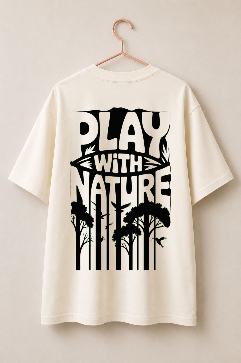 Play With Nature Oversized Graphic T-Shirt