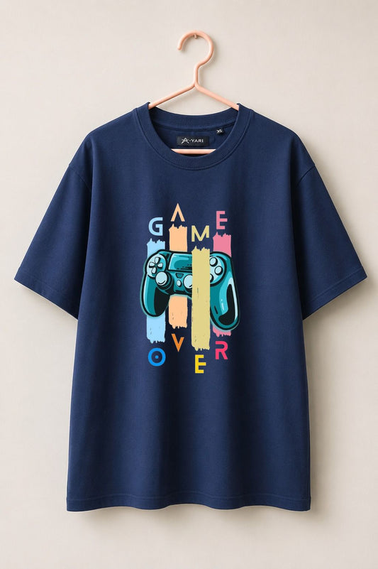 Game Over Oversized Graphic T-Shirt