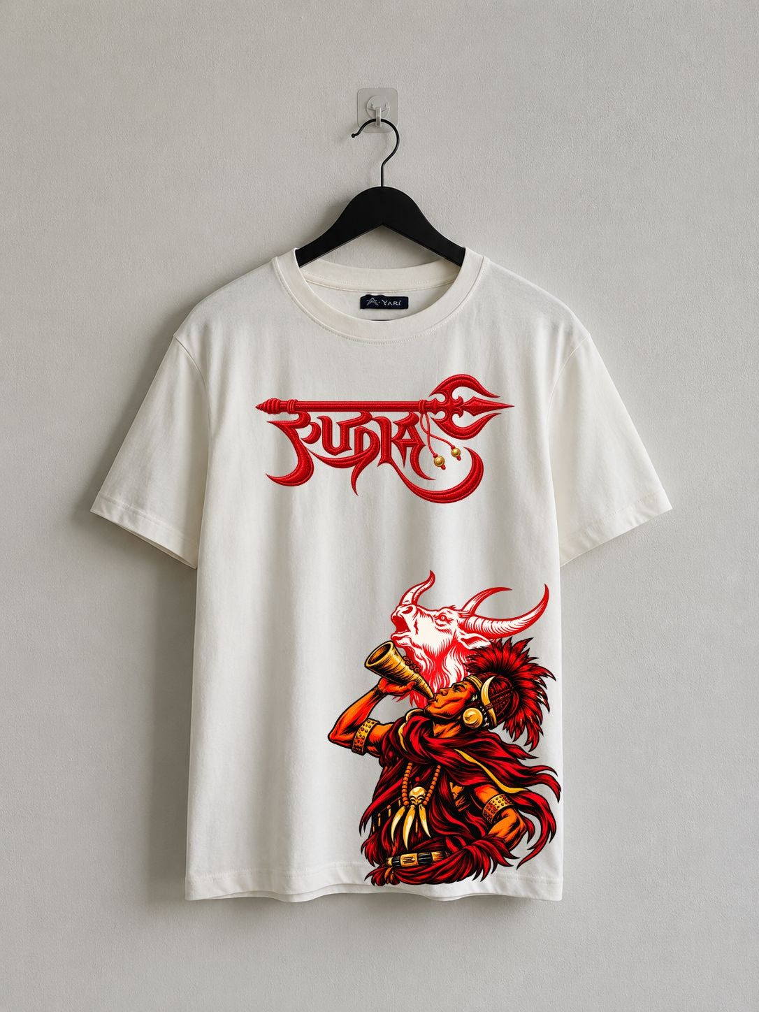 Rudra Warrior Graphic T-Shirt – OFF WHITE