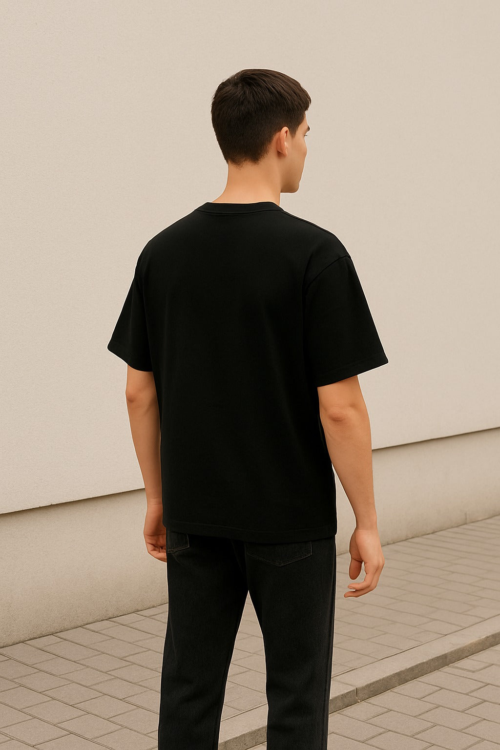 Black oversized T-shirt