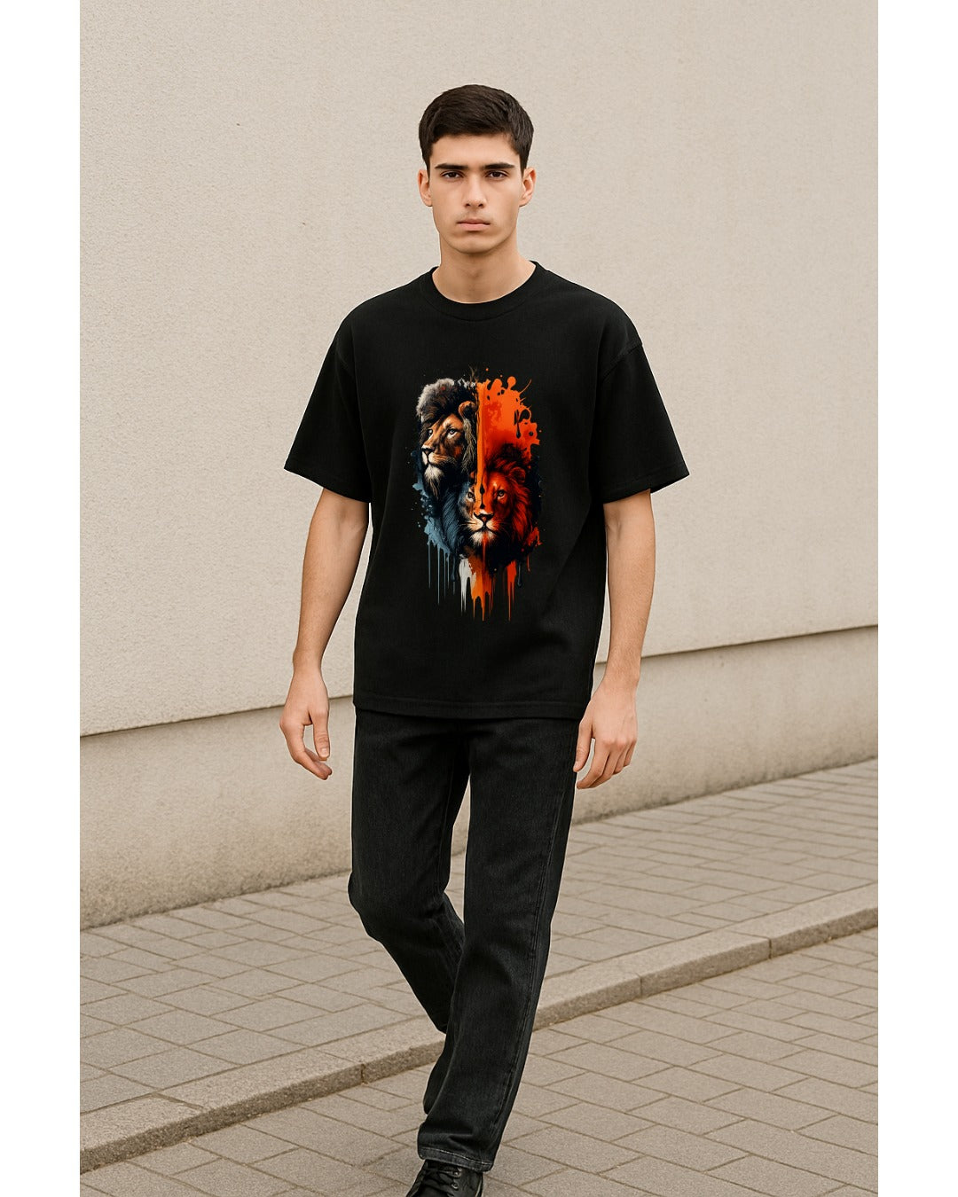 Black oversized T-shirt