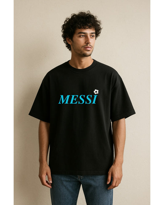 Black oversized Messi T-shirt