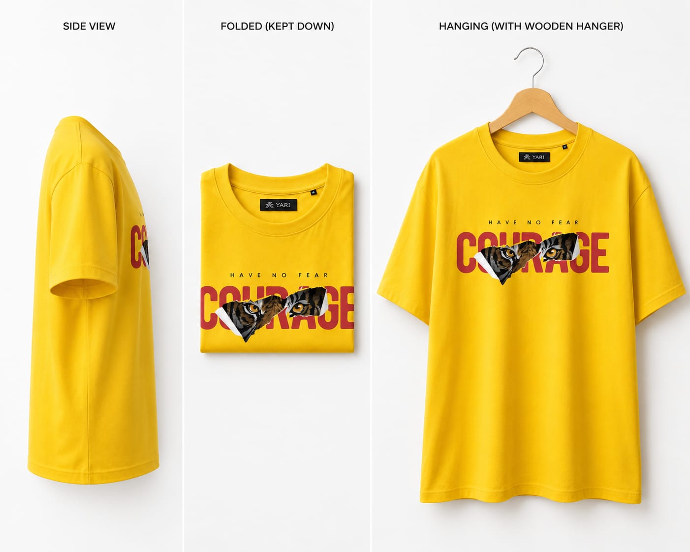 Courage Tiger Graphic  Loos fit  T-Shirt