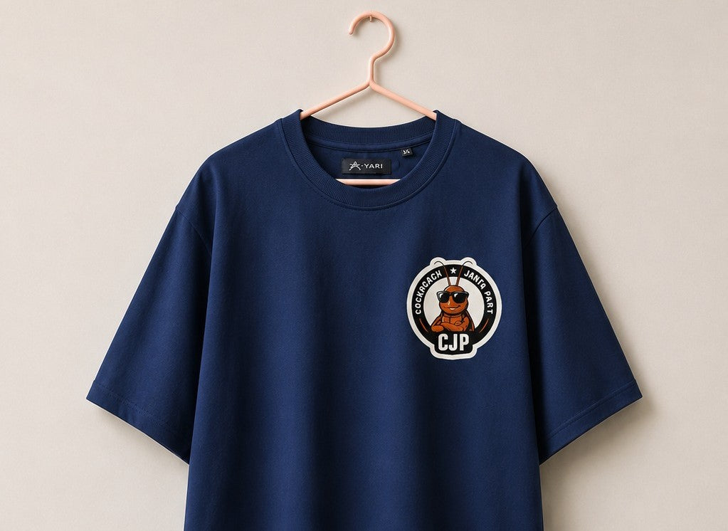 CJP Loos fit Graphic T-Shirt – Navy Blue