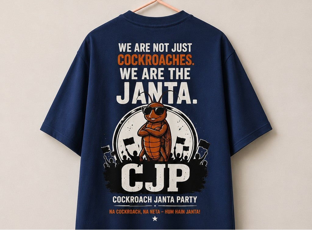CJP Loos fit Graphic T-Shirt – Navy Blue