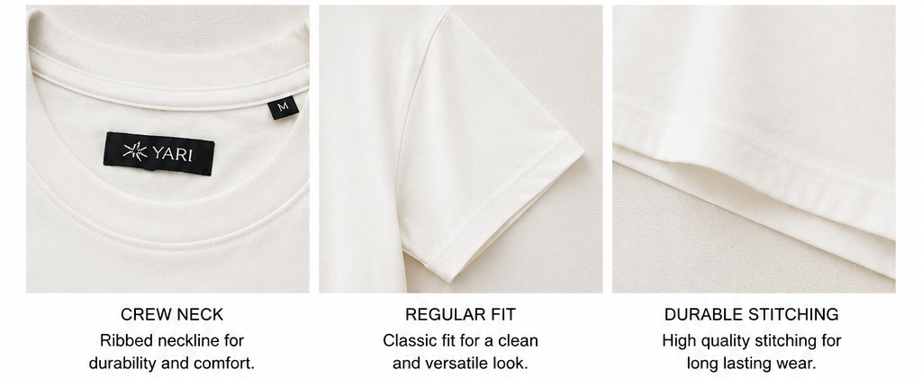 Regular Fit  Cotton T-Shirt off white