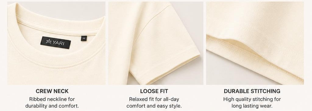 Loose Fit Cotton T-Shirt off white